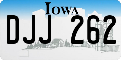 IA license plate DJJ262