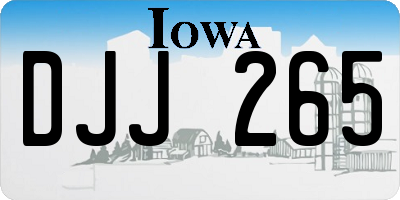 IA license plate DJJ265