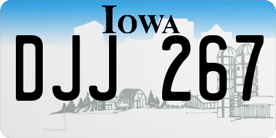 IA license plate DJJ267