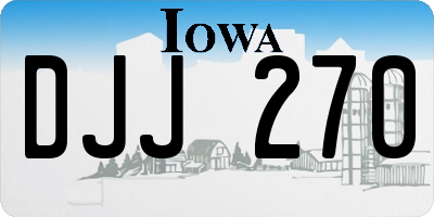 IA license plate DJJ270