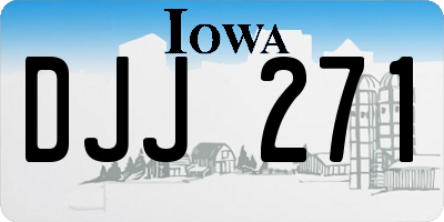 IA license plate DJJ271