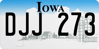 IA license plate DJJ273