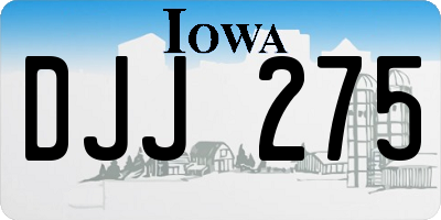 IA license plate DJJ275