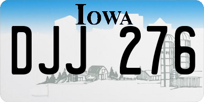 IA license plate DJJ276