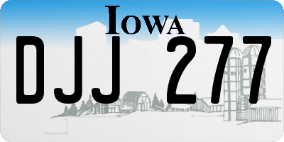IA license plate DJJ277