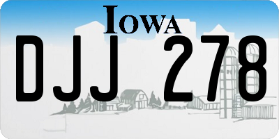 IA license plate DJJ278