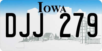IA license plate DJJ279