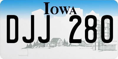 IA license plate DJJ280