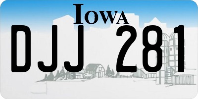 IA license plate DJJ281