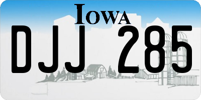 IA license plate DJJ285