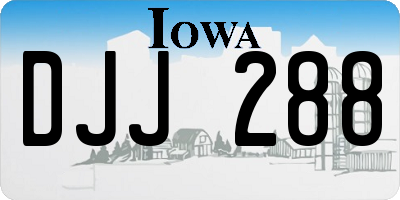 IA license plate DJJ288