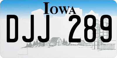 IA license plate DJJ289