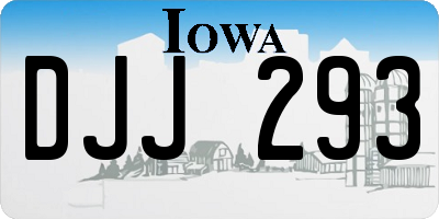 IA license plate DJJ293