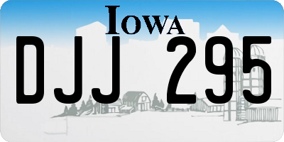 IA license plate DJJ295