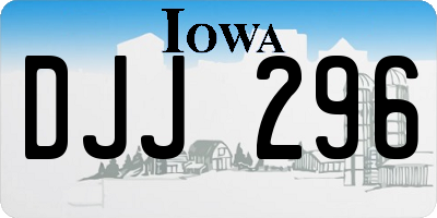 IA license plate DJJ296