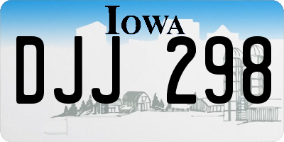 IA license plate DJJ298
