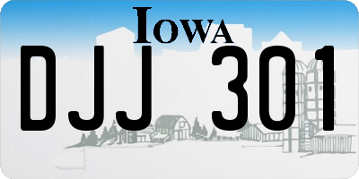 IA license plate DJJ301