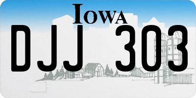 IA license plate DJJ303