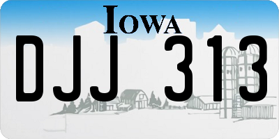 IA license plate DJJ313