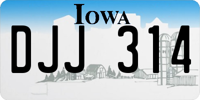 IA license plate DJJ314