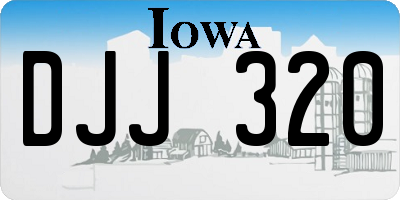 IA license plate DJJ320