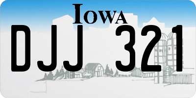 IA license plate DJJ321