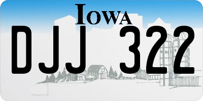 IA license plate DJJ322