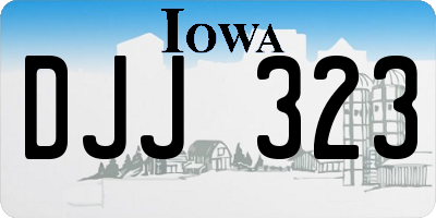 IA license plate DJJ323