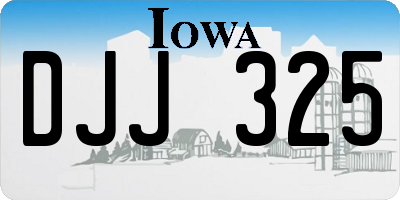 IA license plate DJJ325