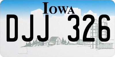 IA license plate DJJ326
