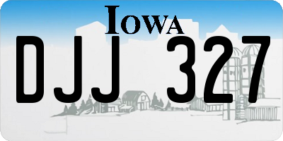 IA license plate DJJ327