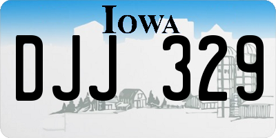 IA license plate DJJ329