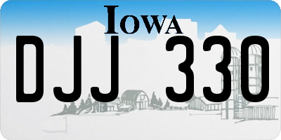 IA license plate DJJ330