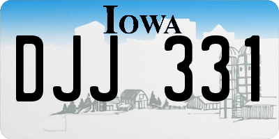 IA license plate DJJ331