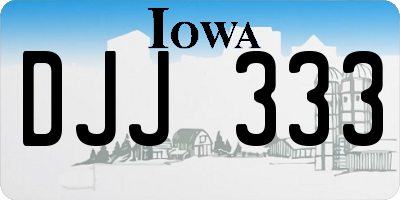 IA license plate DJJ333