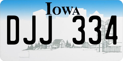 IA license plate DJJ334