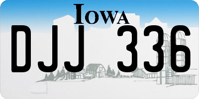 IA license plate DJJ336