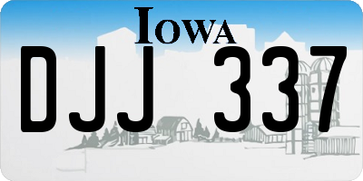 IA license plate DJJ337