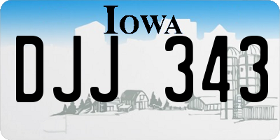 IA license plate DJJ343