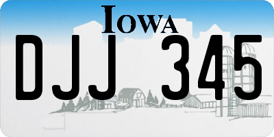 IA license plate DJJ345