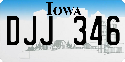 IA license plate DJJ346