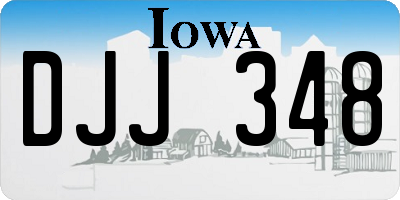 IA license plate DJJ348