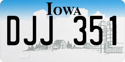 IA license plate DJJ351