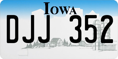 IA license plate DJJ352