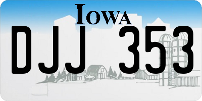 IA license plate DJJ353