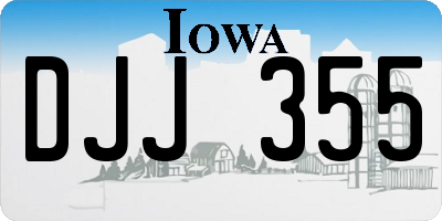 IA license plate DJJ355