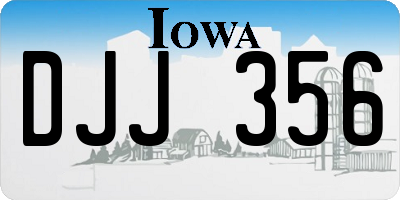 IA license plate DJJ356