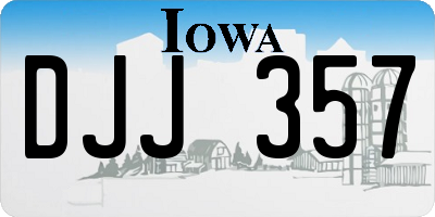 IA license plate DJJ357