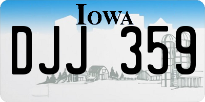 IA license plate DJJ359