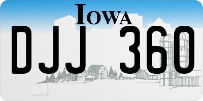 IA license plate DJJ360